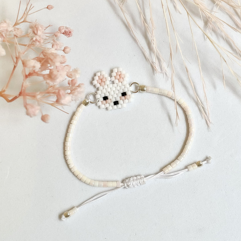 "Pierrot" the Rabbit beaded bracelet